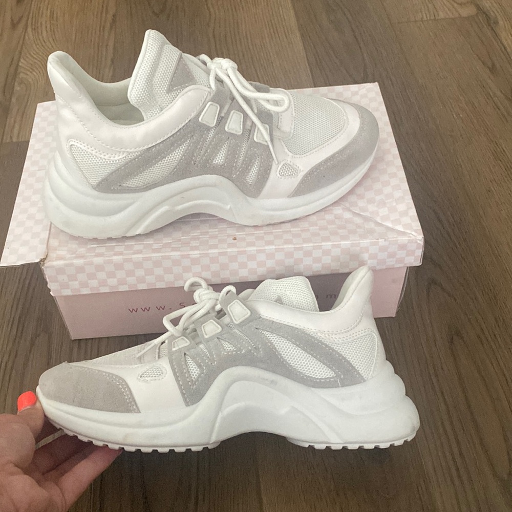 Cute white sneakers from lulus